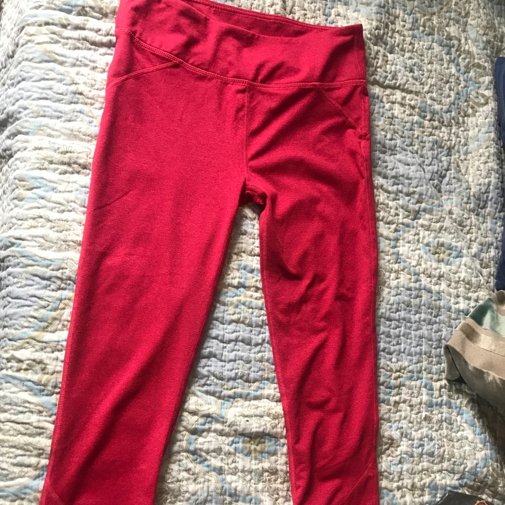 Red Workout Capris